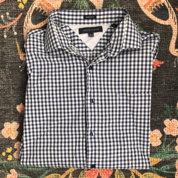 Tommy Hilfiger Men’s Long Sleeve Button Down Shirt, 16 1/2 x 32-33 - Picture 1 of 5